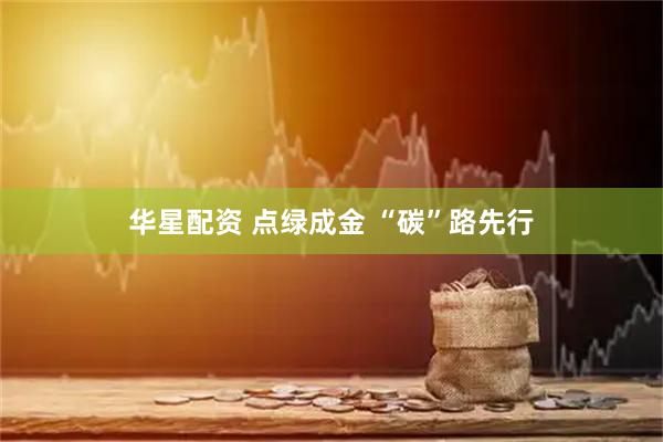 华星配资 点绿成金 “碳”路先行